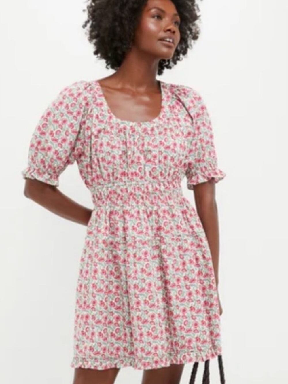 NWT HYACINTH HOUSE Tuckernuck Red Dahlia Floral Dorothy Mini Cotton Dress XL